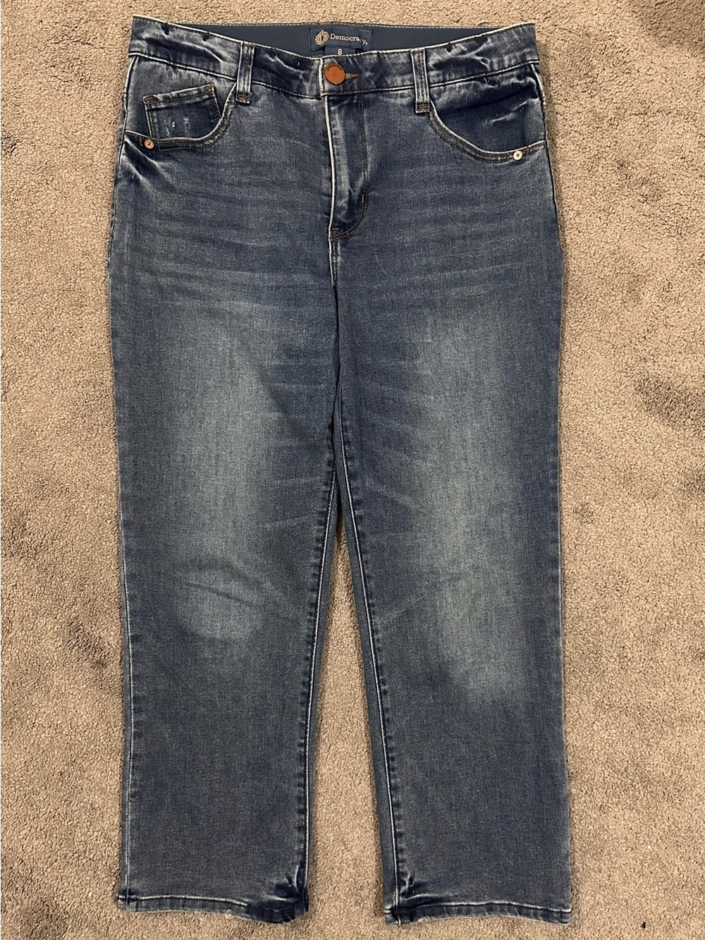Democracy Ab Solution Jeans Medium Wash Stretch Denim Size 8 - Picture 4 of 7